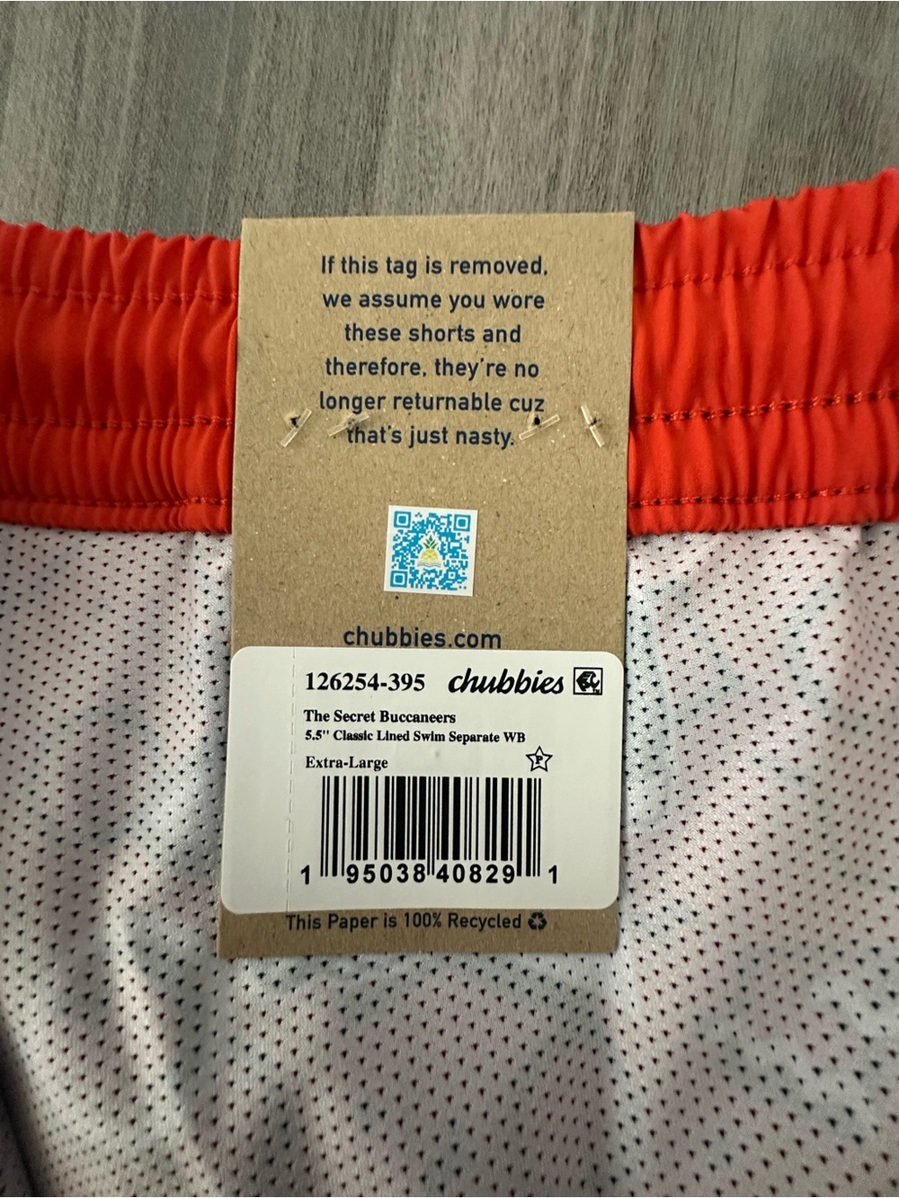 Chubbies The Secret Buccaneers 2 IN 1 Liner Classic Swim Trunk - Picture 11 of 11